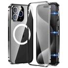 For iPhone 15 Pro 360 Full Body Magnetic Frosted MagSafe Phone Case(Black) - 1