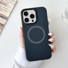 For iPhone 14 / 13 Metal Frame Liquid Silicone MagSafe Phone Case(Graphite Black) - 2