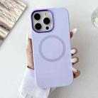 For iPhone 14 / 13 Metal Frame Liquid Silicone MagSafe Phone Case(Lilac Purple) - 2