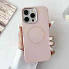 For iPhone 13 Pro Max Metal Frame Liquid Silicone MagSafe Phone Case(Cherry Blossom Pink) - 2