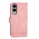 For Samsung Galaxy S25 Edge 5G Dierfeng Dream Line TPU Hybrid PU Leather Phone Case(Pink) - 3