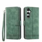 For Samsung Galaxy S25 FE 5G Dierfeng Dream Line TPU Hybrid PU Leather Phone Case(Green) - 1
