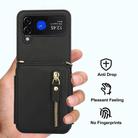 For Samsung Galaxy Z Flip3 Crossbody Zipper Dual Buckle Card Bag Folding Phone Case(Black) - 2