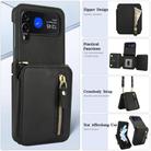 For Samsung Galaxy Z Flip3 Crossbody Zipper Dual Buckle Card Bag Folding Phone Case(Black) - 3