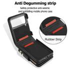 For Samsung Galaxy Z Flip4 Crossbody Rhombus Wallet Bag Folding Phone Case with Lanyard(Black) - 3