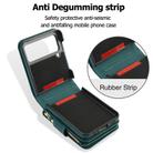 For Samsung Galaxy Z Flip3 Crossbody Rhombus Wallet Bag Folding Phone Case with Lanyard(Green) - 3