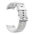 For Samsung Galaxy Watch 7 / 6 / 5 / 4 Silver Pin Buckle Leather Silicone Watch Band(Light Grey) - 3