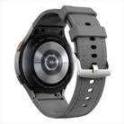 For Samsung Galaxy Watch 7 / 6 / 5 / 4 Silver Pin Buckle Leather Silicone Watch Band(Dark Grey) - 2
