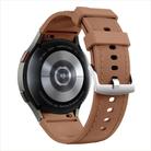 For Samsung Galaxy Watch 7 / 6 / 5 / 4 Silver Pin Buckle Leather Silicone Watch Band(Dark Brown) - 2