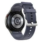 For Samsung Galaxy Watch 7 / 6 / 5 / 4 Silver Pin Buckle Leather Silicone Watch Band(Midnight Blue) - 2