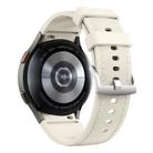 For Samsung Galaxy Watch 7 / 6 / 5 / 4 Silver Pin Buckle Leather Silicone Watch Band(Starlight) - 2