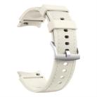 For Samsung Galaxy Watch 7 / 6 / 5 / 4 Silver Pin Buckle Leather Silicone Watch Band(Starlight) - 3