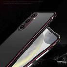 For Samsung Galaxy S25+ 5G Aurora Series Lens Protector + Metal Frame Phone Case(Black Silver) - 3