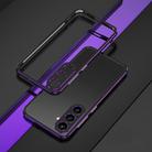 For Samsung Galaxy S25+ 5G Aurora Series Lens Protector + Metal Frame Phone Case(Black Purple) - 1