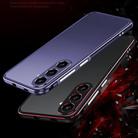 For Samsung Galaxy S25+ 5G Aurora Series Lens Protector + Metal Frame Phone Case(Black Purple) - 2