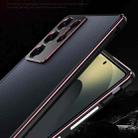 For Samsung Galaxy S25 Ultra 5G Aurora Series Lens Protector + Metal Frame Phone Case(Black Red) - 3