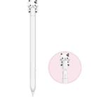 For Apple Pencil 2 / Pro LC129-2 Cartoon Anti-roll Silicone Protective Stylus Pen Case(White Cow) - 1