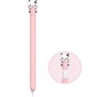 For Apple Pencil 2 / Pro LC129-2 Cartoon Anti-roll Silicone Protective Stylus Pen Case(Pink Cow) - 1