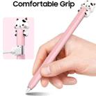 For Apple Pencil USB-C LC129-3 Cartoon Anti-roll Silicone Protective Stylus Pen Case(Pink Cow) - 3