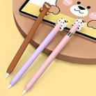 For Apple Pencil USB-C LC129-3 Cartoon Anti-roll Silicone Protective Stylus Pen Case(Pink Purple Cow) - 2