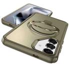 For Samsung Galaxy S24+ 5G / S25+ 5G Skin Feel Magnetic Holder MagSafe Phone Case(Khaki) - 2