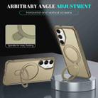 For Samsung Galaxy S24+ 5G / S25+ 5G Skin Feel Magnetic Holder MagSafe Phone Case(Khaki) - 3
