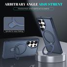 For Samsung Galaxy S25 Ultra 5G Skin Feel Magnetic Holder MagSafe Phone Case(Royal Blue) - 3
