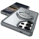 For Samsung Galaxy S25 Ultra 5G Skin Feel Magnetic Holder MagSafe Phone Case(Grey) - 2