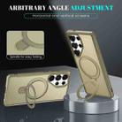 For Samsung Galaxy S25 Ultra 5G Skin Feel Magnetic Holder MagSafe Phone Case(Khaki) - 3