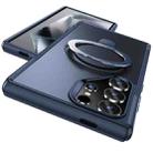 For Samsung Galaxy S24 Ultra 5G Skin Feel Magnetic Holder MagSafe Phone Case(Royal Blue) - 2