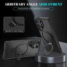 For Samsung Galaxy S24 Ultra 5G Skin Feel Magnetic Holder MagSafe Phone Case(Black) - 3