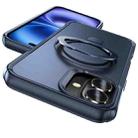For iPhone 16 Skin Feel Magnetic Holder MagSafe Phone Case(Royal Blue) - 2