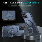 For iPhone 16 Skin Feel Magnetic Holder MagSafe Phone Case(Royal Blue) - 3