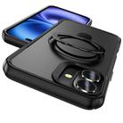 For iPhone 16 Skin Feel Magnetic Holder MagSafe Phone Case(Black) - 2
