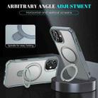 For iPhone 16 Skin Feel Magnetic Holder MagSafe Phone Case(Grey) - 3