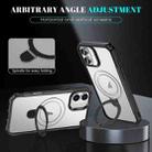 For iPhone 16 Skin Feel Magnetic Holder MagSafe Phone Case(Frosted) - 3