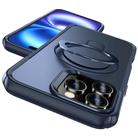 For iPhone 16 Pro Skin Feel Magnetic Holder MagSafe Phone Case(Royal Blue) - 2