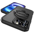 For iPhone 16 Pro Max Skin Feel Magnetic Holder MagSafe Phone Case(Black) - 2