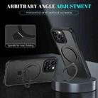 For iPhone 16 Pro Max Skin Feel Magnetic Holder MagSafe Phone Case(Black) - 3