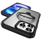 For iPhone 16 Pro Max Skin Feel Magnetic Holder MagSafe Phone Case(Frosted) - 2