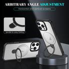 For iPhone 16 Pro Max Skin Feel Magnetic Holder MagSafe Phone Case(Frosted) - 3