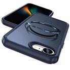For iPhone 16e Skin Feel Magnetic Holder MagSafe Phone Case(Royal Blue) - 2