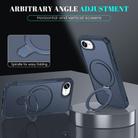 For iPhone 16e Skin Feel Magnetic Holder MagSafe Phone Case(Royal Blue) - 3