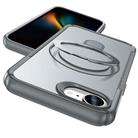 For iPhone 16e Skin Feel Magnetic Holder MagSafe Phone Case(Grey) - 2