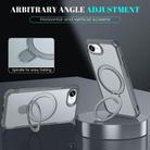 For iPhone 16e Skin Feel Magnetic Holder MagSafe Phone Case(Grey) - 3