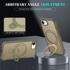 For iPhone 16e Skin Feel Magnetic Holder MagSafe Phone Case(Khaki) - 3