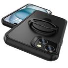 For iPhone 15 Plus / 14 Plus Skin Feel Magnetic Holder MagSafe Phone Case(Black) - 2