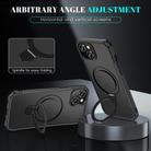 For iPhone 15 Plus / 14 Plus Skin Feel Magnetic Holder MagSafe Phone Case(Black) - 3
