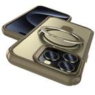 For iPhone 15 Pro Skin Feel Magnetic Holder MagSafe Phone Case(Khaki) - 2