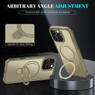 For iPhone 15 Pro Skin Feel Magnetic Holder MagSafe Phone Case(Khaki) - 3
